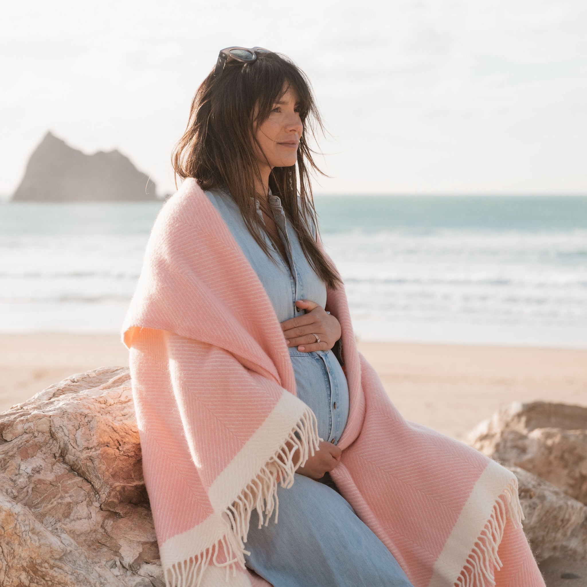 Hug in a Box Gift Set Candy Floss Pink Herringbone Atlantic