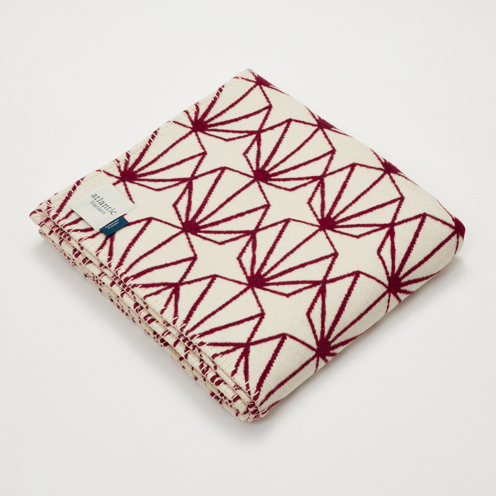 Red Shell Recycled Cotton Blanket Atlantic Blankets
